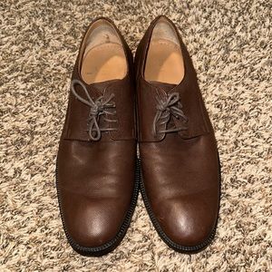 Cole Haan Williams II Pebbled Brown Leather Derby Dress Shoe